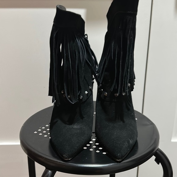 William Rast Fringe Suede Booties - Picture 1 of 5